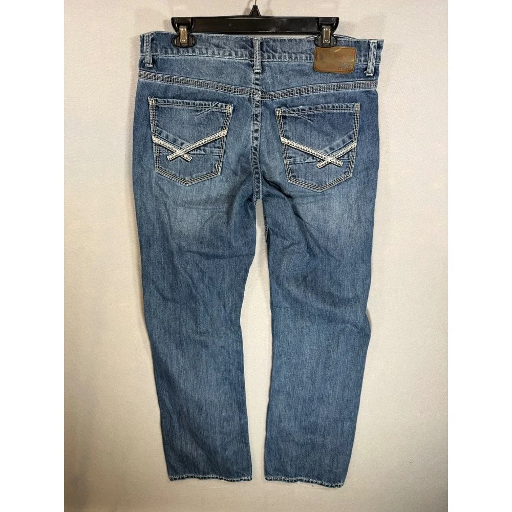 BKE Jake Mens Straight Leg Jeans 34x32 Medium Wash Blue Cotton Denim AB15296
